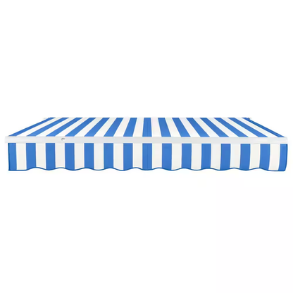 8 Ft. Maui Manual Retractable Awning 96 In. W X 9.25 In. H X 78 In. D Acrylic Fabric in Bright Blue/White Stripe