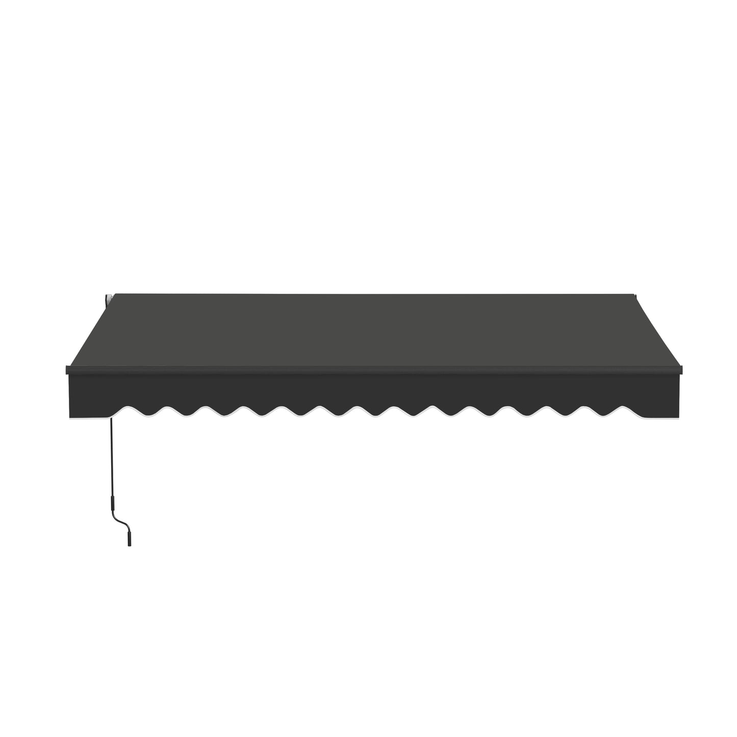 12' X 10' Black Retractable Motorized Patio Awning Sunshade