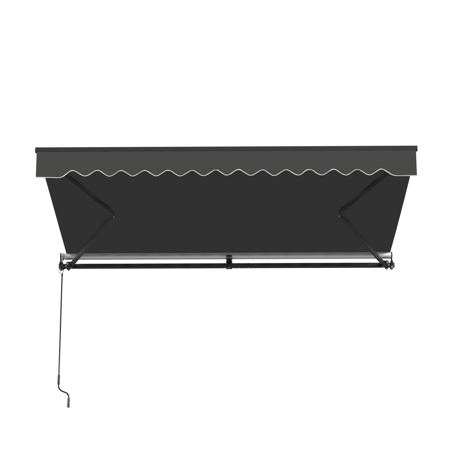 12' X 10' Black Retractable Motorized Patio Awning Sunshade