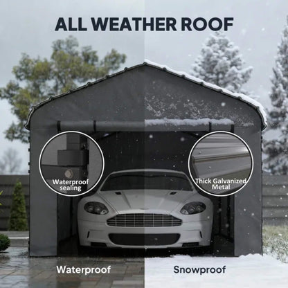 Heavy-Duty Outdoor Weather-Resistant Metal Carport Canopy (SAK47691)
