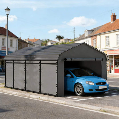 Heavy-Duty Outdoor Weather-Resistant Metal Carport Canopy (SAK47691)