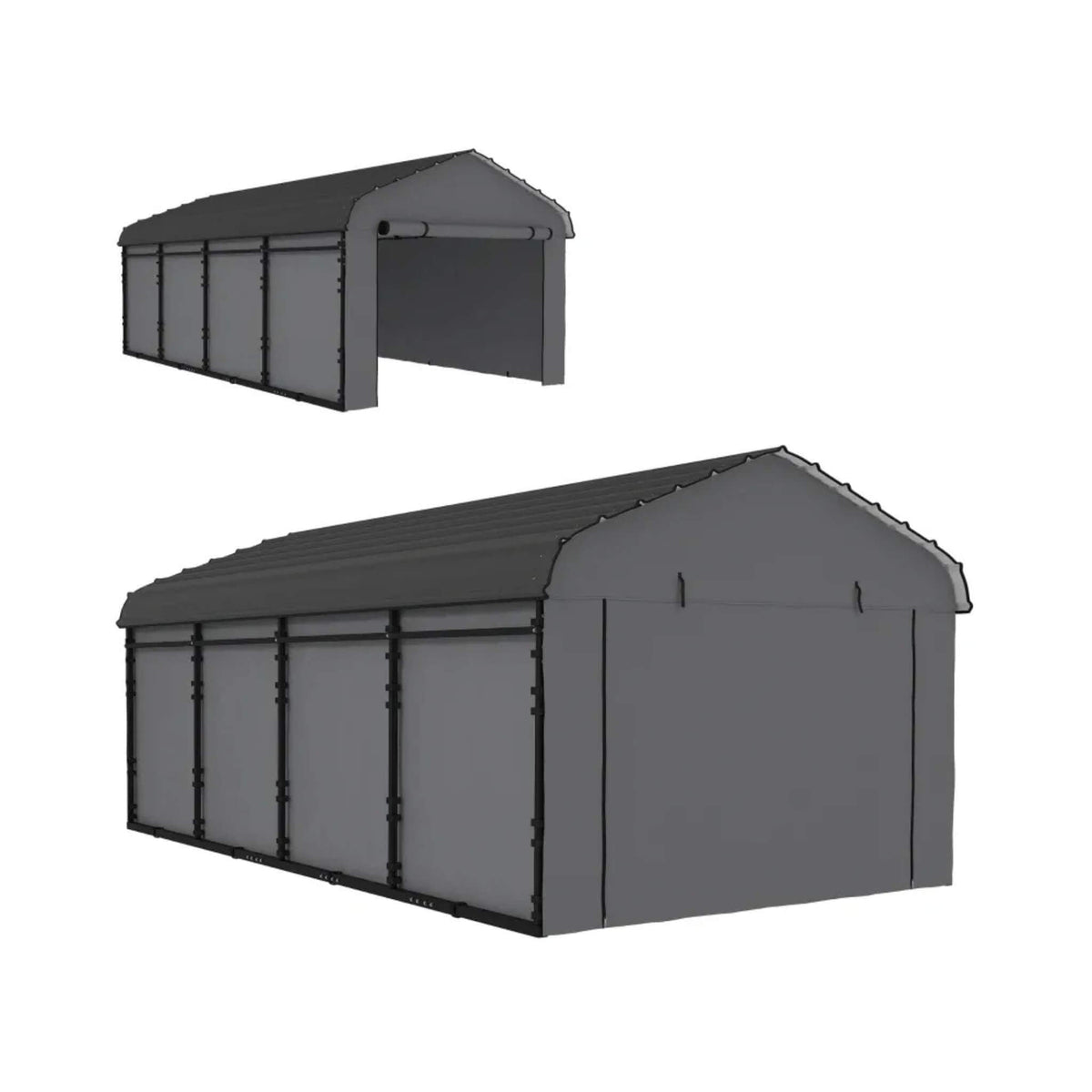 Heavy-Duty Outdoor Weather-Resistant Metal Carport Canopy (SAK47691)
